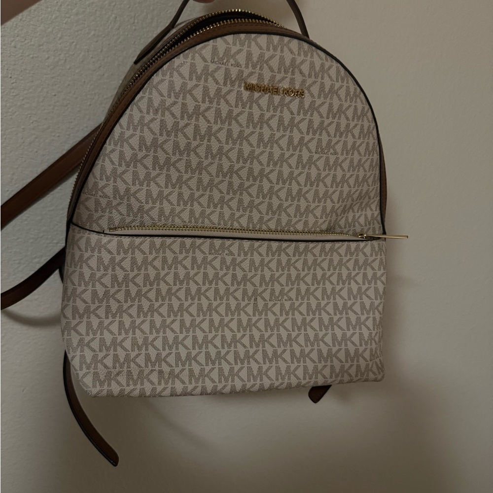 Michael Kors Monogram Tan Backpack